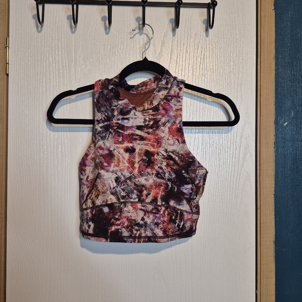 Lululemon Everlux Mesh Cropped Tank Top Urbantricity Multi Terracotta